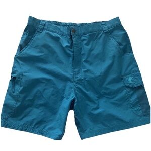 Reel Legend Performance Men’s Shorts Color Blue Size Large Sun Protect Quick Dry